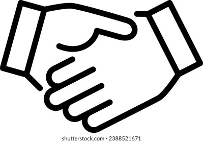 The handshake icon as concept of business partnership