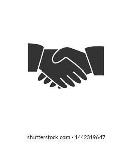 Handshake Icon. Deal, Agree or Partnership Illustration As A Simple Vector Sign & Trendy Symbol in Glyph Style for Design and Websites, Presentation or Mobile Application. 