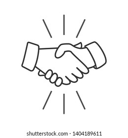 
Handshake Icon. Deal, Agreement or Relationship Illustration As A Simple Vector Sign & Trendy Symbol for Design and Websites, Presentation or Mobile Application.