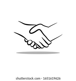 handshake icon design template trendy
