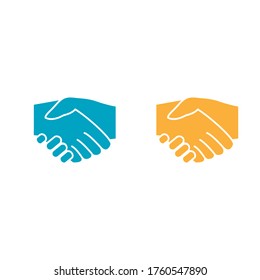 Handshake icon design template vector