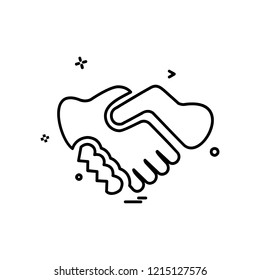 Handshake icon design vector