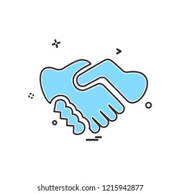 Handshake icon design vector