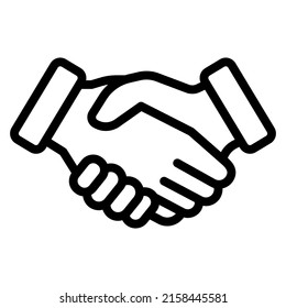 handshake icon design, vector illustration, best used for presentations