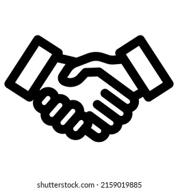 handshake icon design, vector illustration, best used for presentations
