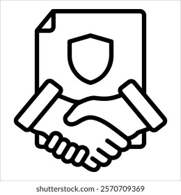 Handshake Icon Element For Design