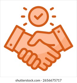 Handshake Icon Element For Design