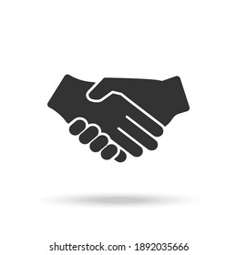 Handshake Icon, fill flat icon sign, isolated on white background - iconic vector Illustration
