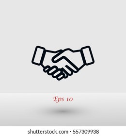 Handshake Icon, flat design best vector icon