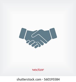Handshake Icon, flat design best vector icon
