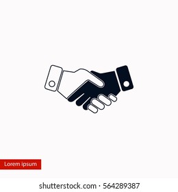 Handshake Icon, flat design best vector icon