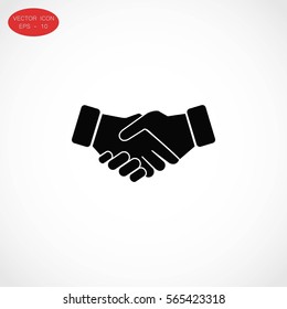 Handshake Icon, flat design best vector icon