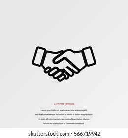 Handshake Icon, flat design best vector icon