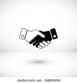 Handshake Icon, flat design best vector icon