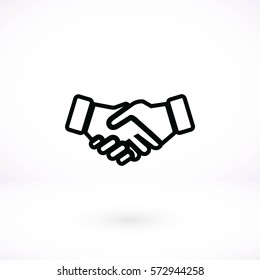 Handshake Icon, flat design best vector icon