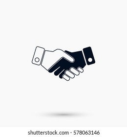Handshake Icon, flat design best vector icon