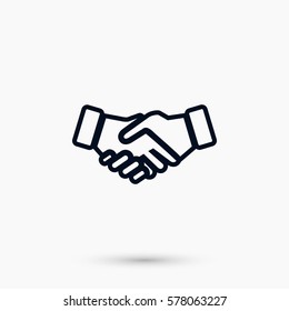 Handshake Icon, flat design best vector icon