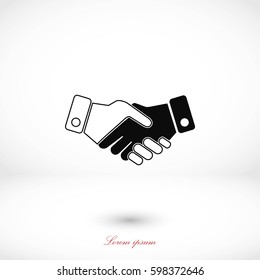Handshake Icon, flat design best vector icon