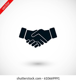 Handshake Icon, flat design best vector icon