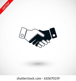 Handshake Icon, flat design best vector icon