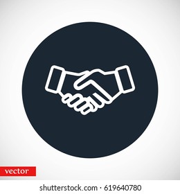 Handshake Icon, flat design best vector icon