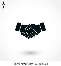 Handshake Icon, flat design best vector icon