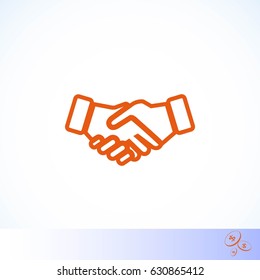 Handshake Icon, flat design best vector icon