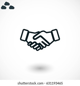 Handshake Icon, flat design best vector icon