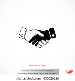 Handshake Icon, flat design best vector icon