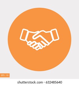 Handshake Icon, flat design best vector icon