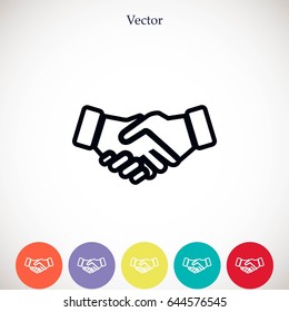 Handshake Icon, flat design best vector icon