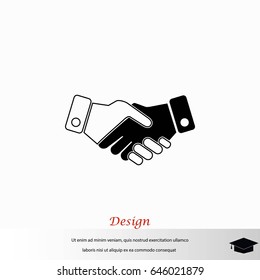 Handshake Icon, flat design best vector icon