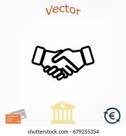 Handshake Icon, flat design best vector icon