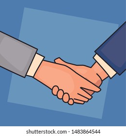 handshake icon flat design image
