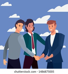 handshake icon flat design image