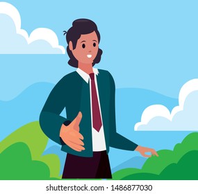 handshake icon flat design image