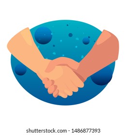 handshake icon flat design image