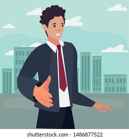 handshake icon flat design image
