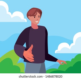 handshake icon flat design image