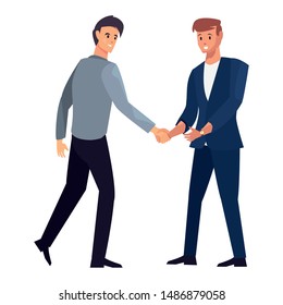 handshake icon flat design image