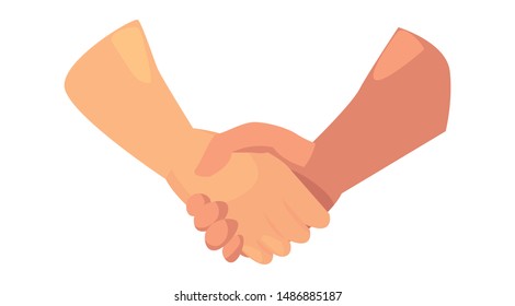 handshake icon flat design linear image