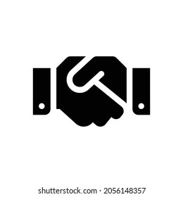 handshake Icon. Flat style design isolated on white background. Vector illustration