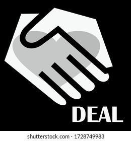 
handshake icon in a flat style. illustration of shaking hands.