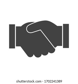 handshake icon flat style isolated on white background. vector illustration