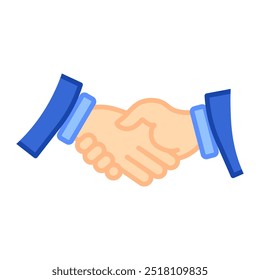 Handshake Icon. Flat style. Vector icon.