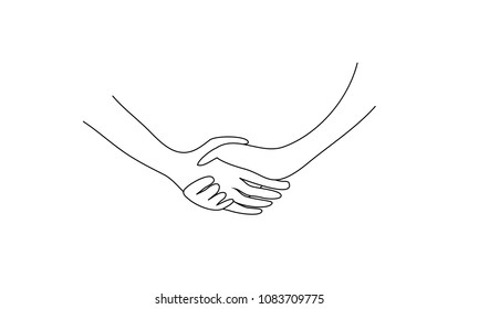 Handshake  icon  hand drawn  doodle vector eps.10