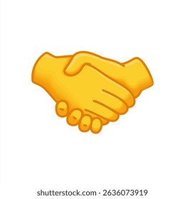 Handshake icon. Hand gesture emoji vector 10 eps.