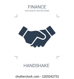 handshake icon. high quality filled handshake icon on white background. from finance collection flat trendy vector handshake symbol. use for web and mobile