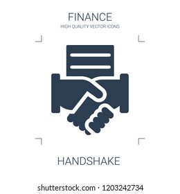 handshake icon. high quality filled handshake icon on white background. from finance collection flat trendy vector handshake symbol. use for web and mobile