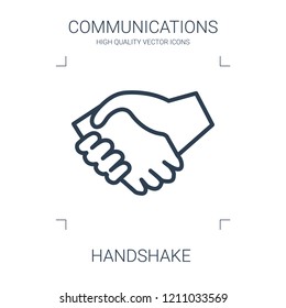handshake icon. high quality line handshake icon on white background. from communications collection flat trendy vector handshake symbol. use for web and mobile
